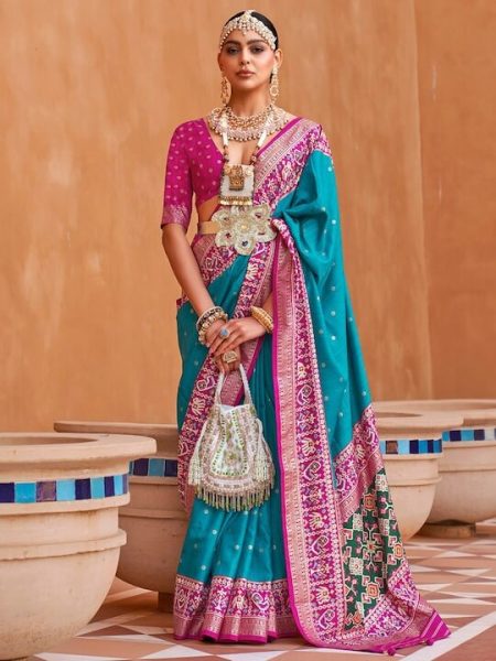 Handwoven Silk Saree with Blouse Piece